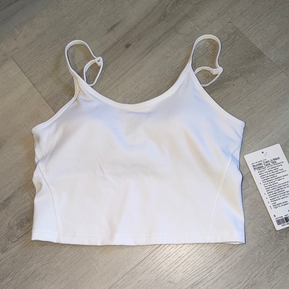 Wunder Train U-Neck Strappy Ribbed Tank Top 8 NEW - Picture 4 of 7